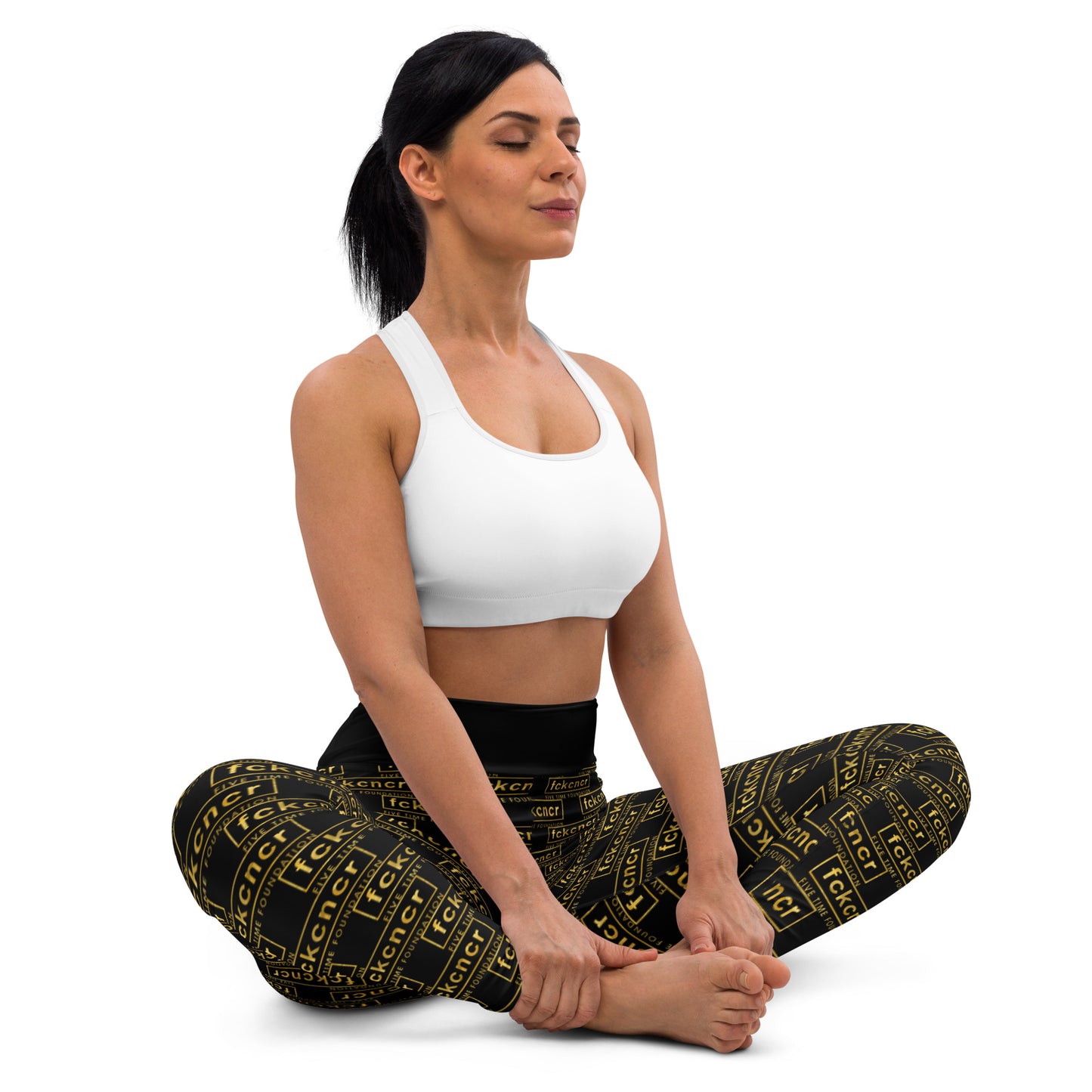 FCKCNCER GOLD - Premium Yoga Leggings