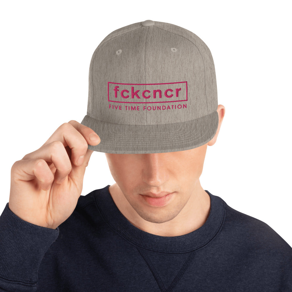 Fckcncr Gray Snapback Hat Pink Edition