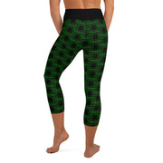 All Over Fckcncr Yoga Capri Leggings Green Edition