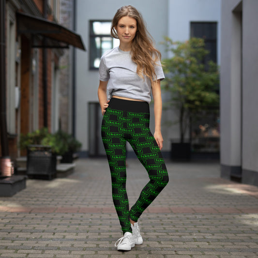 FCKCNCER Green Version - Premium Yoga Leggings