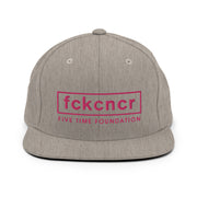Fckcncr Gray Snapback Hat Pink Edition